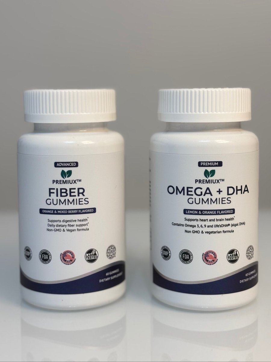 Fiber Gummies + Omega & DHA Gummies Bundle - Premiux NutritionFiber Gummies + Omega & DHA Gummies Bundle
