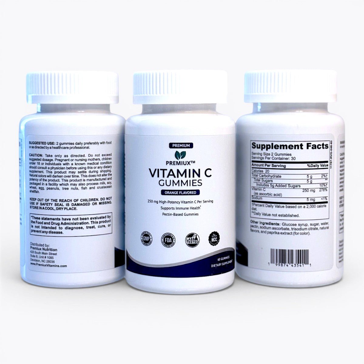 Premiux Vitamin C Gummies 250mg — Immune Defense for the Whole Family - Premiux NutritionPremiux Vitamin C Gummies 250mg — Immune Defense for the Whole Family
