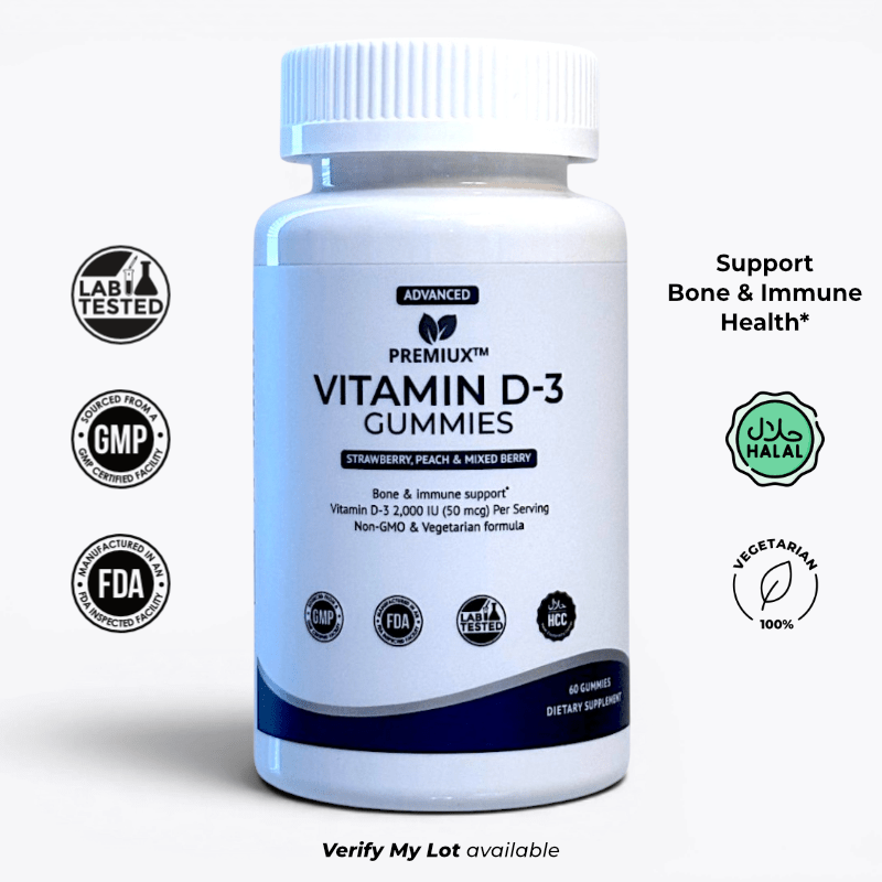 Premiux Vitamin D Gummies 2,000 IU — Daily Sunshine & Wellness Formula for the Whole Family - Premiux NutritionPremiux Vitamin D Gummies 2,000 IU — Daily Sunshine & Wellness Formula for the Whole Family199874937595