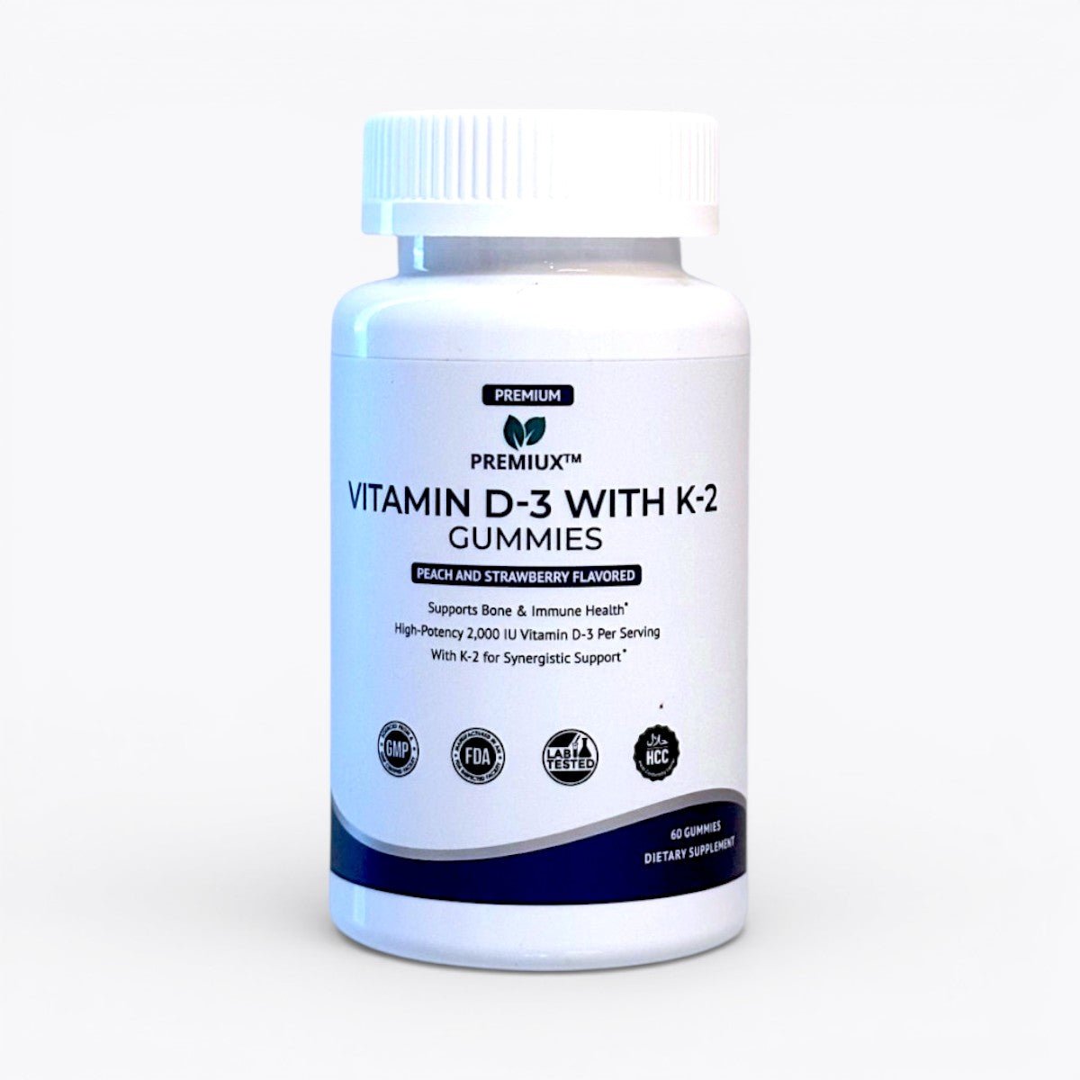 Premiux Vitamin D3 + K2 Gummies — Bone & Heart Health - Premiux NutritionPremiux Vitamin D3 + K2 Gummies — Bone & Heart Health