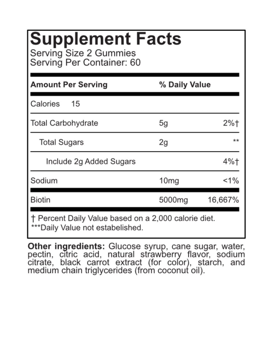 Premiux Biotin Gummies 5000mcg — Hair, Nails & Skin - Premiux NutritionPremiux Biotin Gummies 5000mcg — Hair, Nails & Skin199874556253