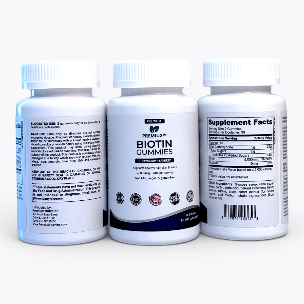 Premiux Biotin Gummies 5000mcg — Hair, Nails & Skin - Premiux NutritionPremiux Biotin Gummies 5000mcg — Hair, Nails & Skin
