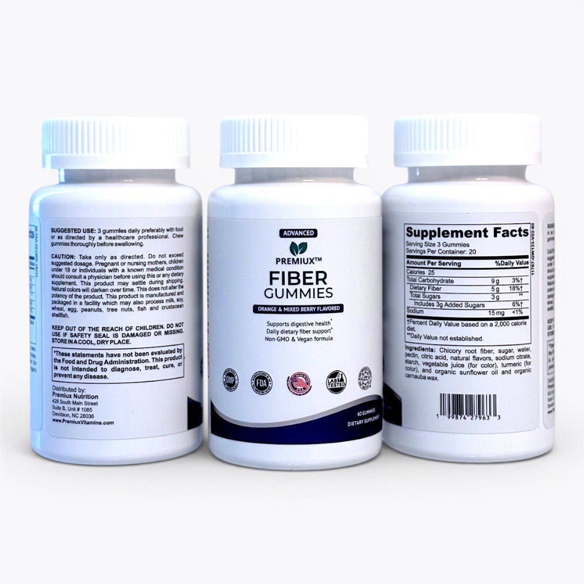 Premiux Fiber Gummies — Prebiotic Chicory Root - Premiux NutritionPremiux Fiber Gummies — Prebiotic Chicory Root