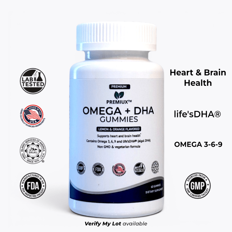 Premiux Omega - 3 DHA Gummies — Brain, Heart & Eye Support - Premiux NutritionPremiux Omega - 3 DHA Gummies — Brain, Heart & Eye Support199874529189