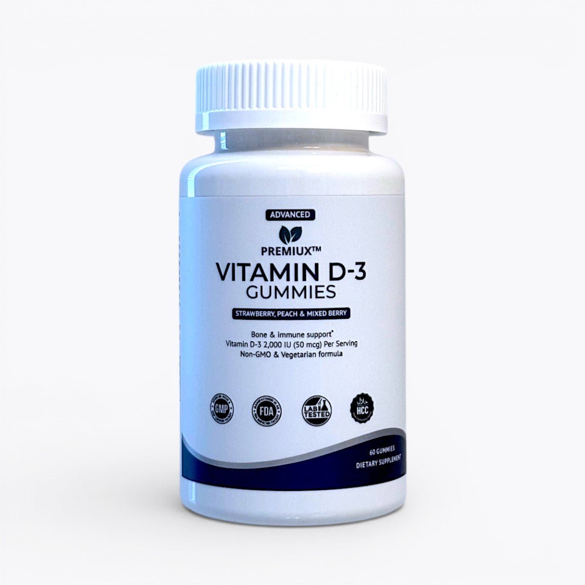 Premiux Vitamin D Gummies 2,000 IU — Immune & Bone Health for the Whole Family - Premiux NutritionPremiux Vitamin D Gummies 2,000 IU — Immune & Bone Health for the Whole Family