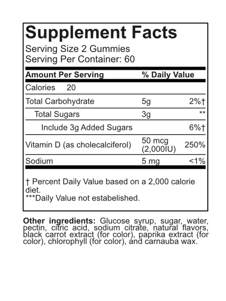 Premiux Vitamin D Gummies 2000 IU — Immune & Bone Health - Premiux NutritionPremiux Vitamin D Gummies 2000 IU — Immune & Bone Health199874937595
